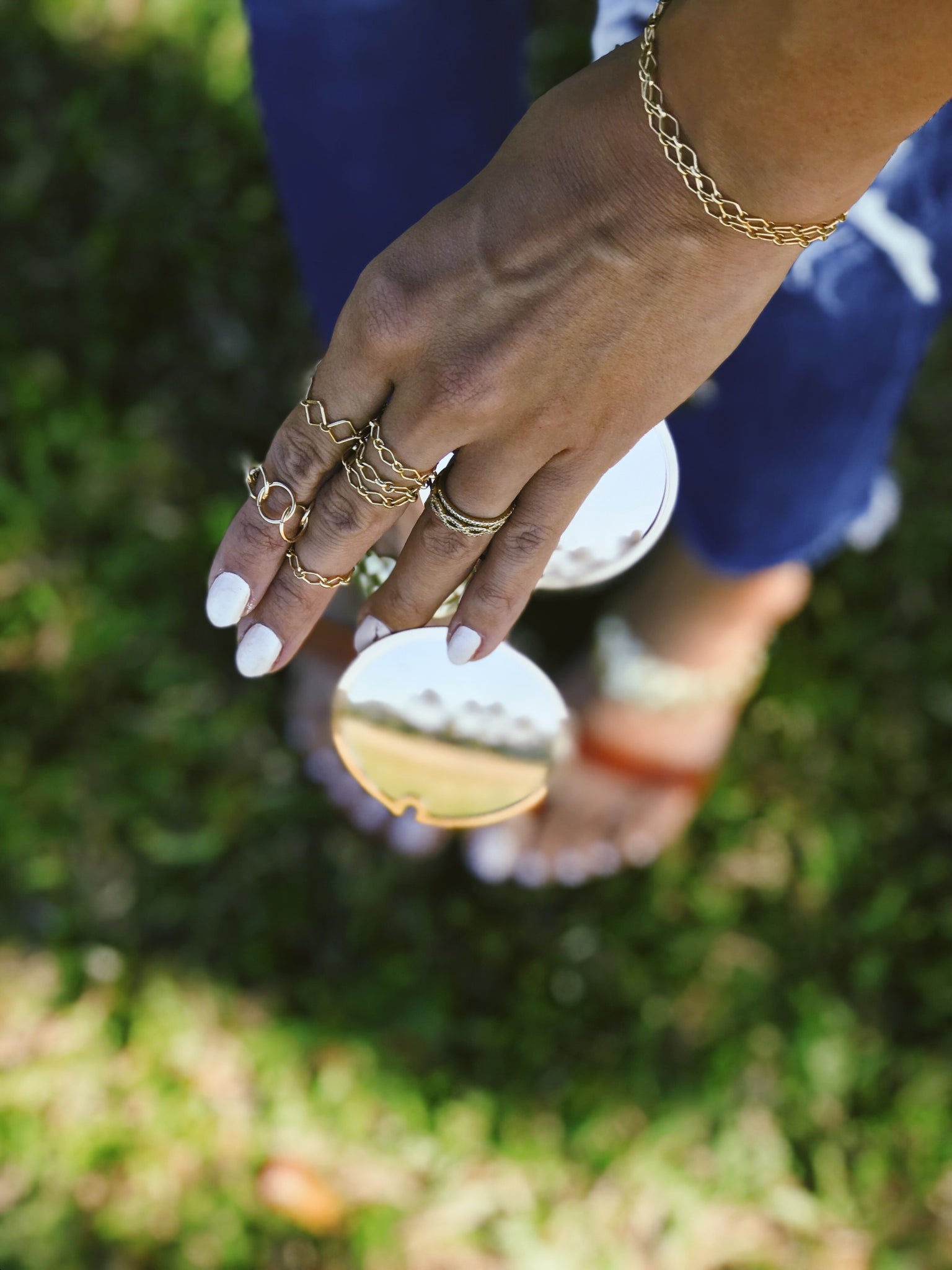 Be Bold chained Ring