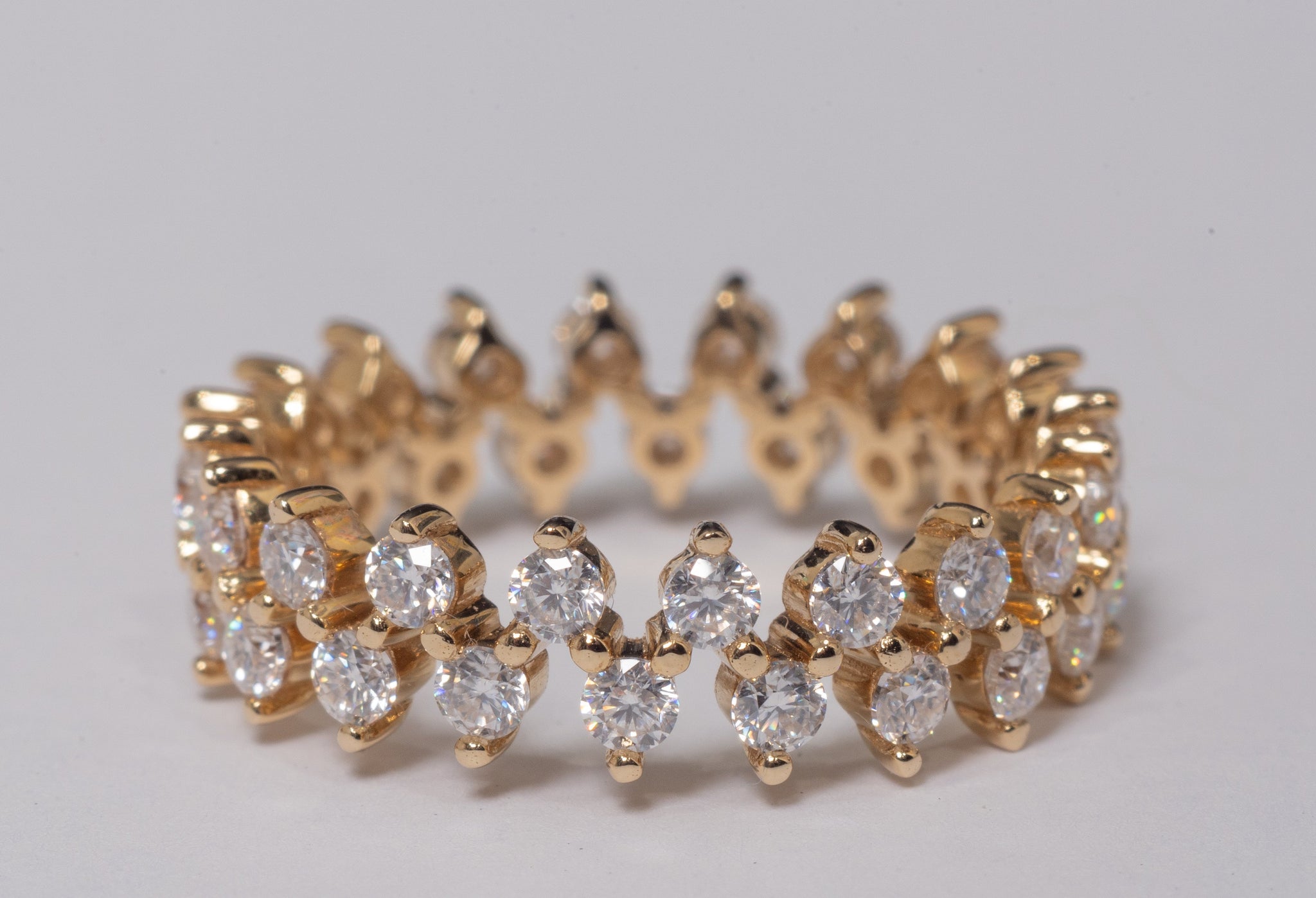 18K Chiara Diamond Clusters Ring