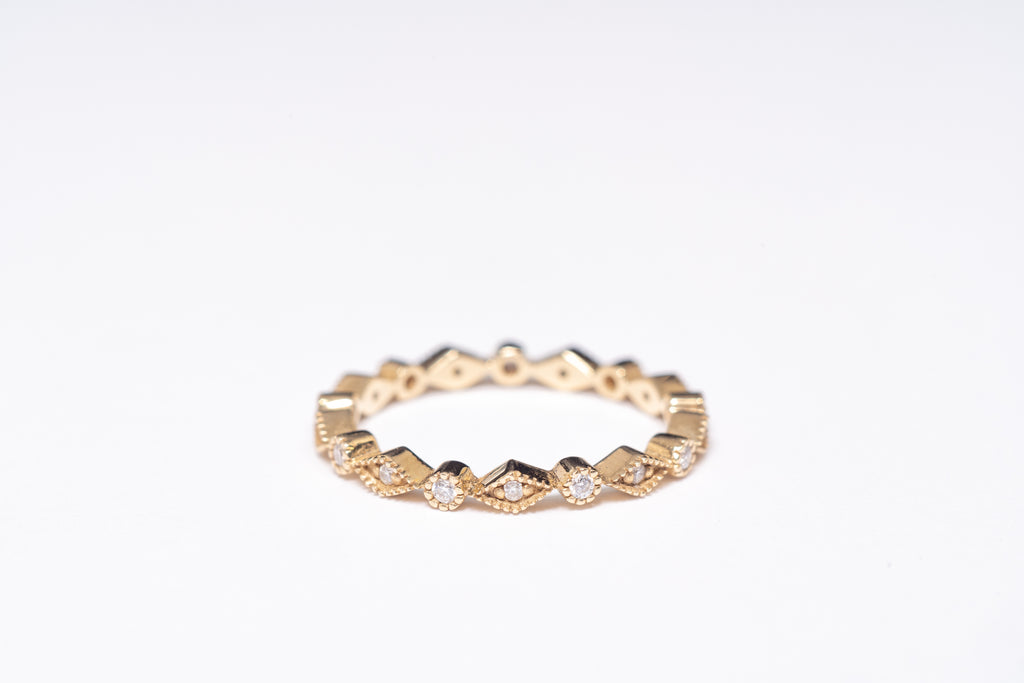 14K GOLD Kiara Rhombus Diamonds Ring