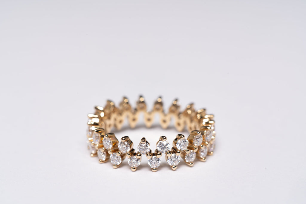 18K Chiara Diamond Clusters Ring