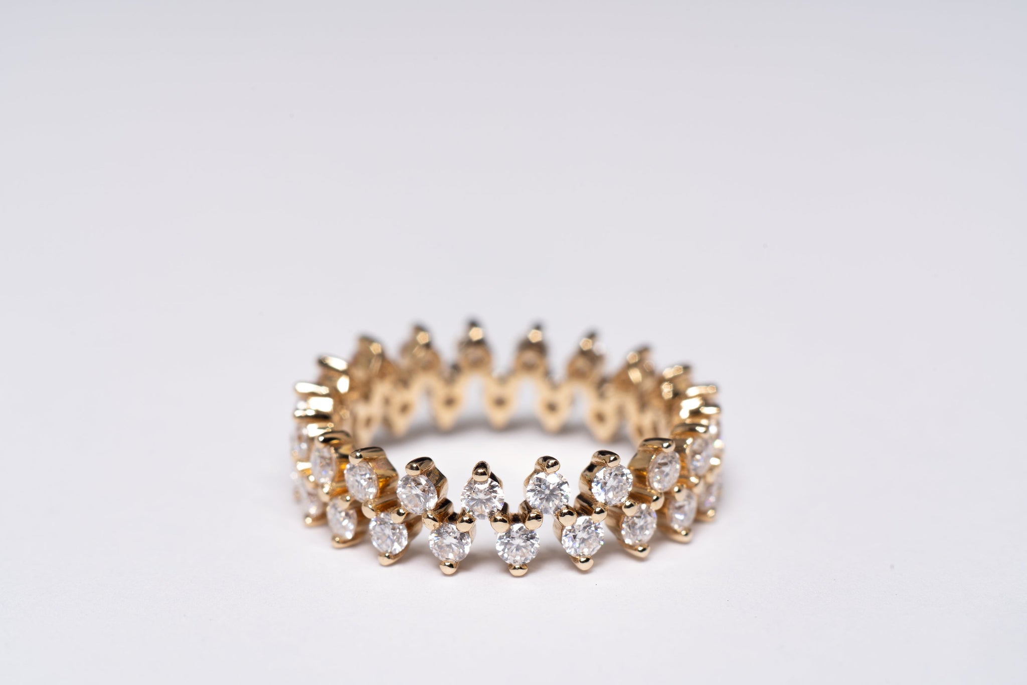 18K Chiara Diamond Clusters Ring