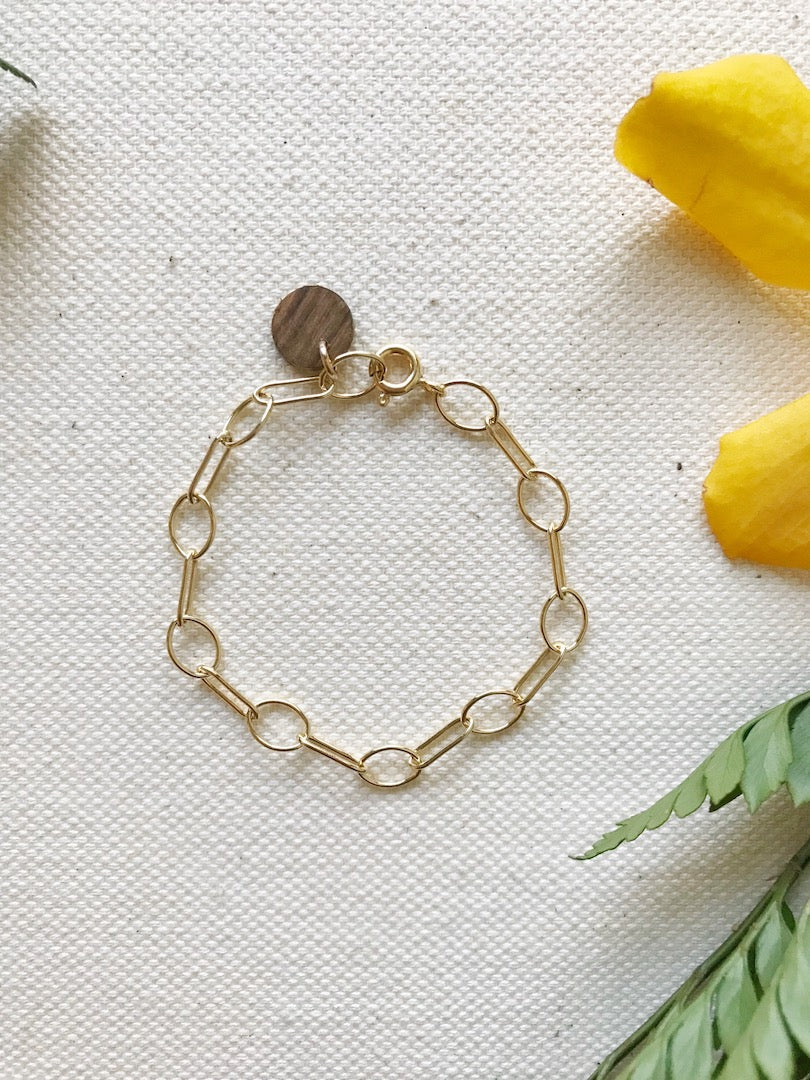 Oval Mid Gold Bracelet/Anklet