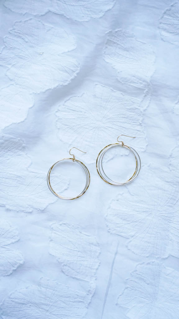 Silver Gold Hoop Earrings