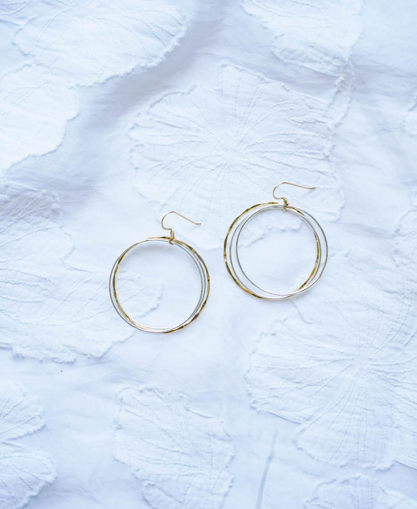 Silver Gold Hoop Earrings