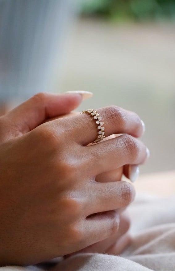 18K Chiara Diamond Clusters Ring