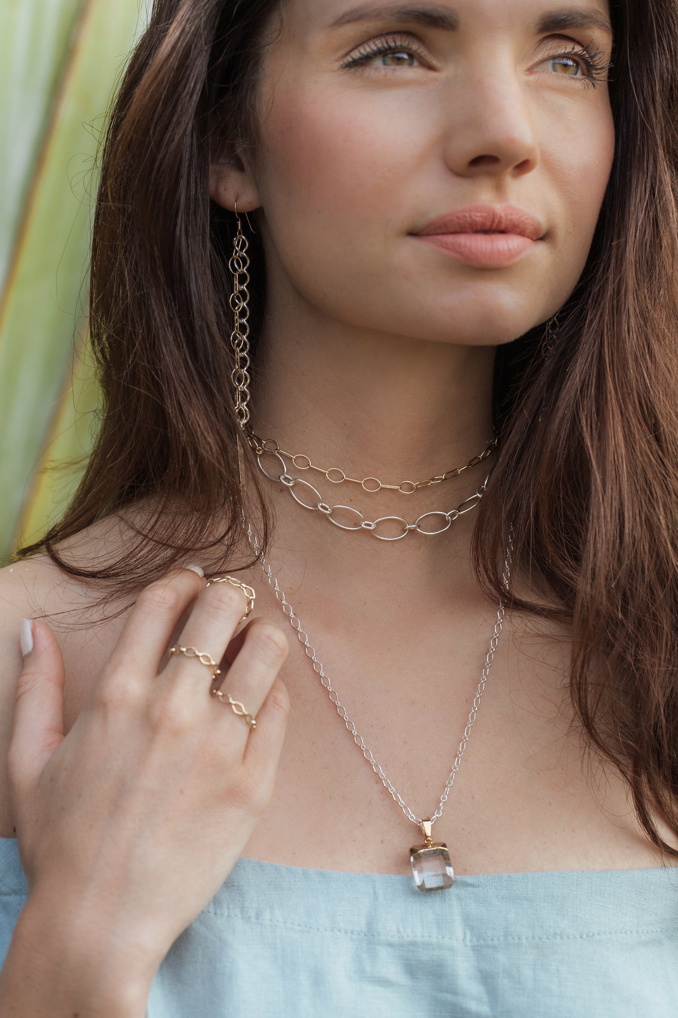 Be Bold chained Ring