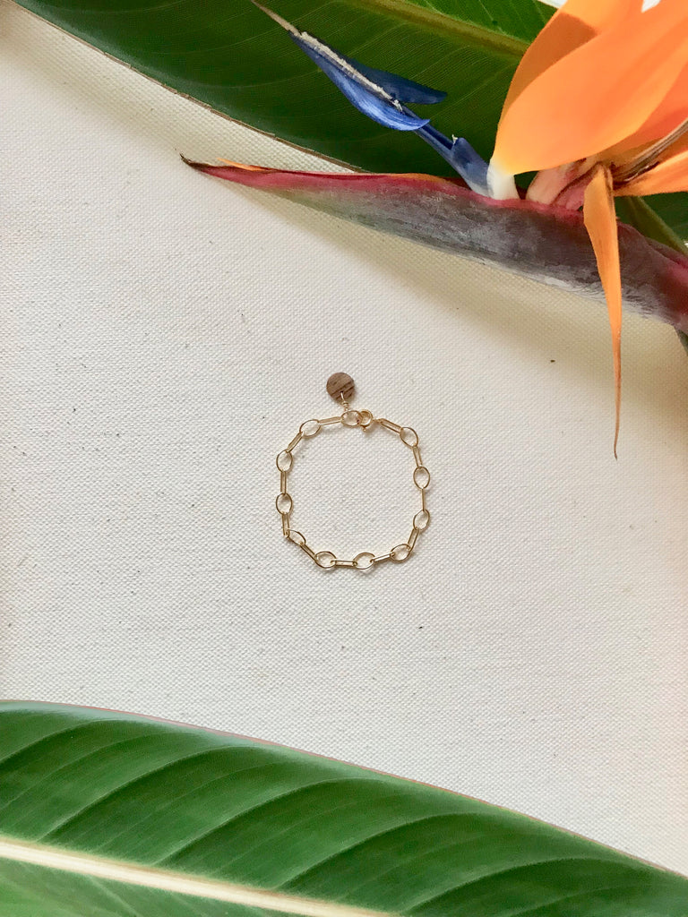 Oval Mid Gold Bracelet/Anklet