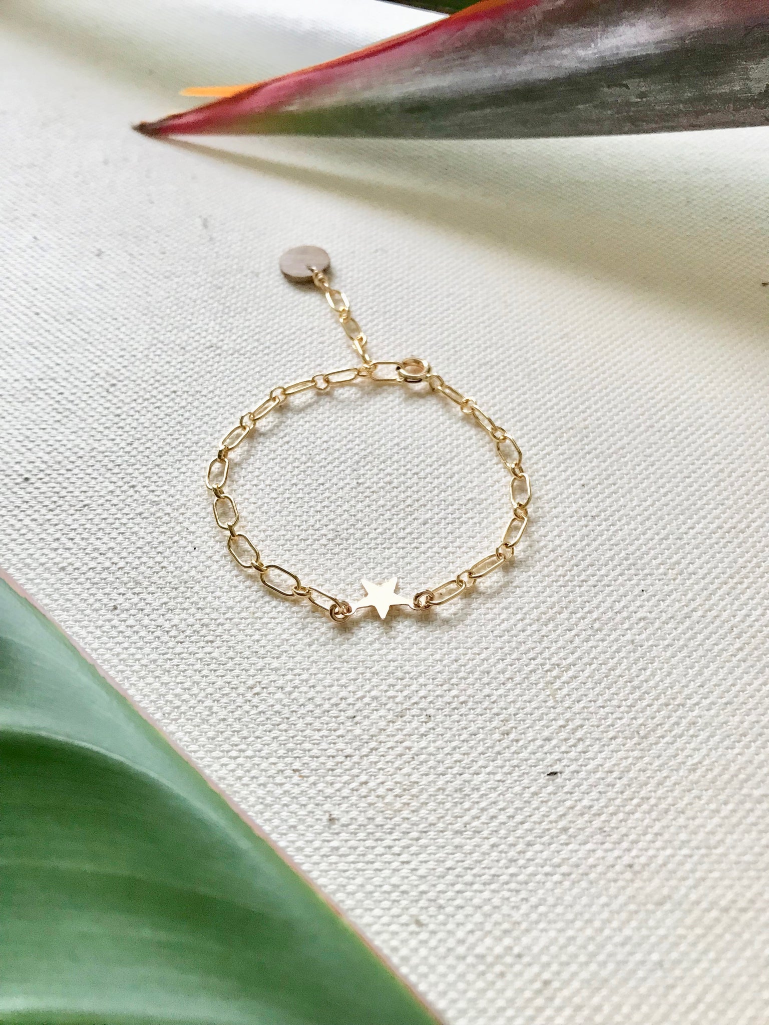 One star Gold Bracelet/Anklet