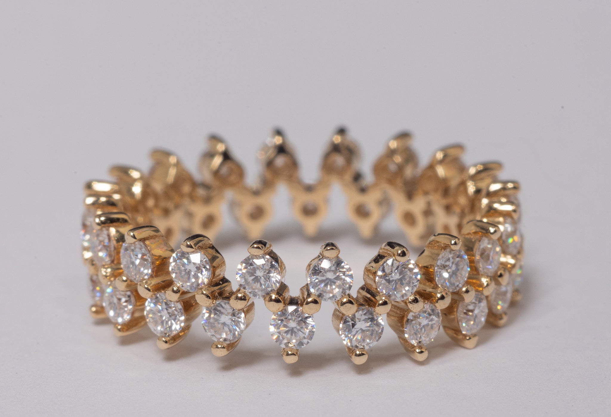 18K Chiara Diamond Clusters Ring