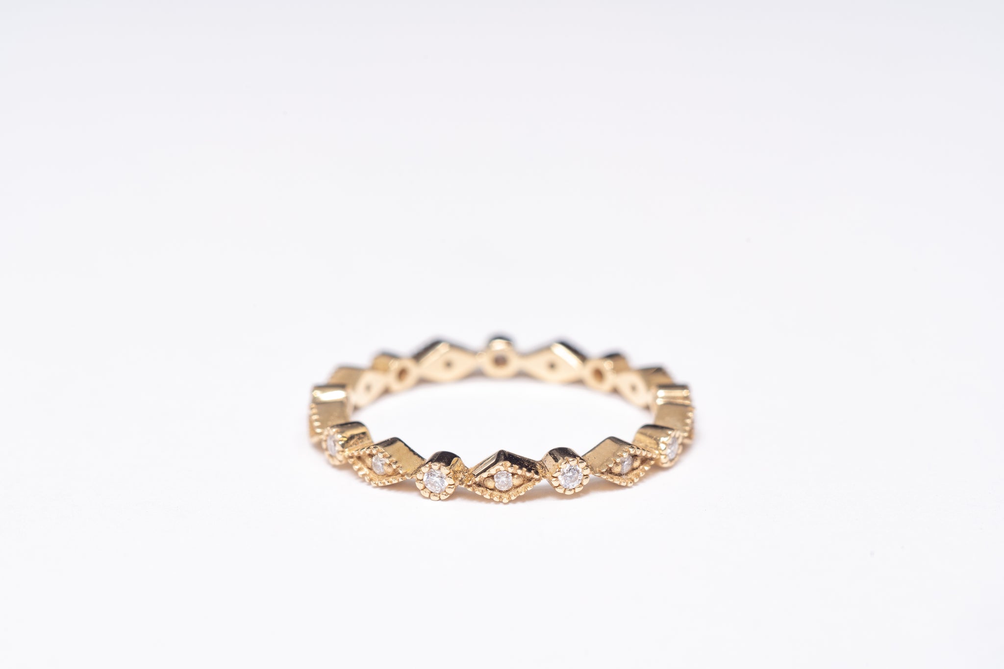 14K GOLD Kiara Rhombus Diamonds Ring