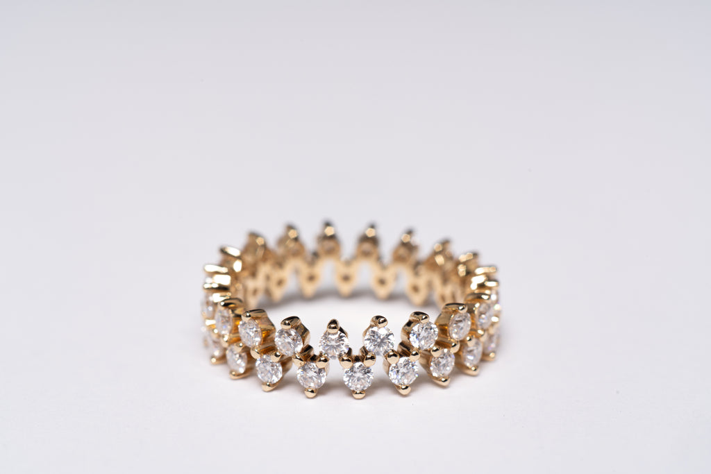 14K GOLD Chiara Diamond Clusters Ring