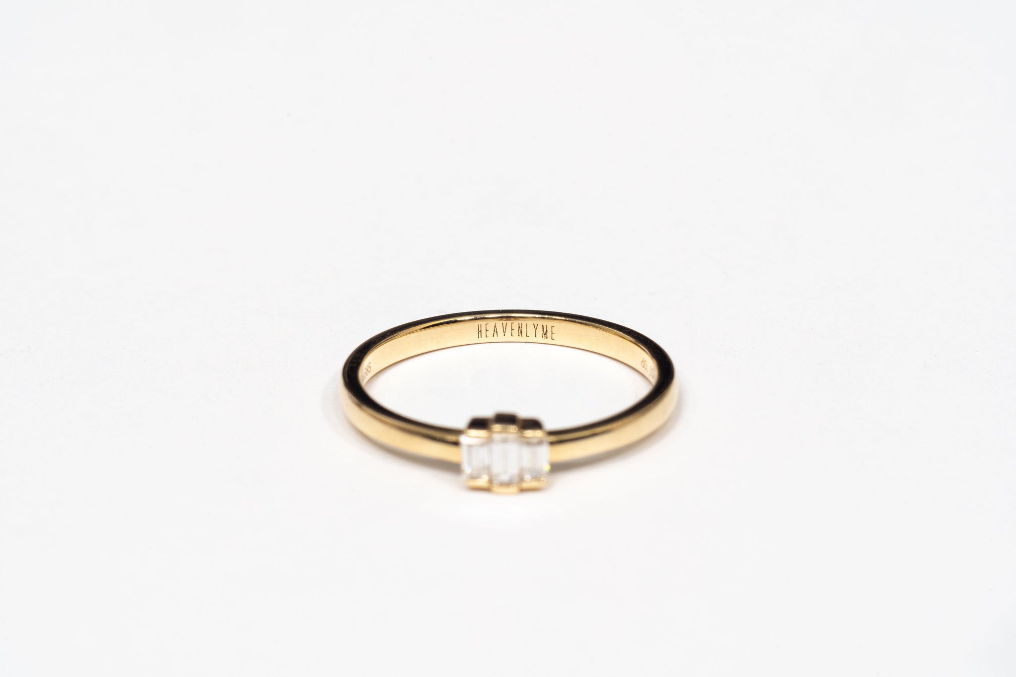 14K GOLD Elena Tri Diamonds Ring