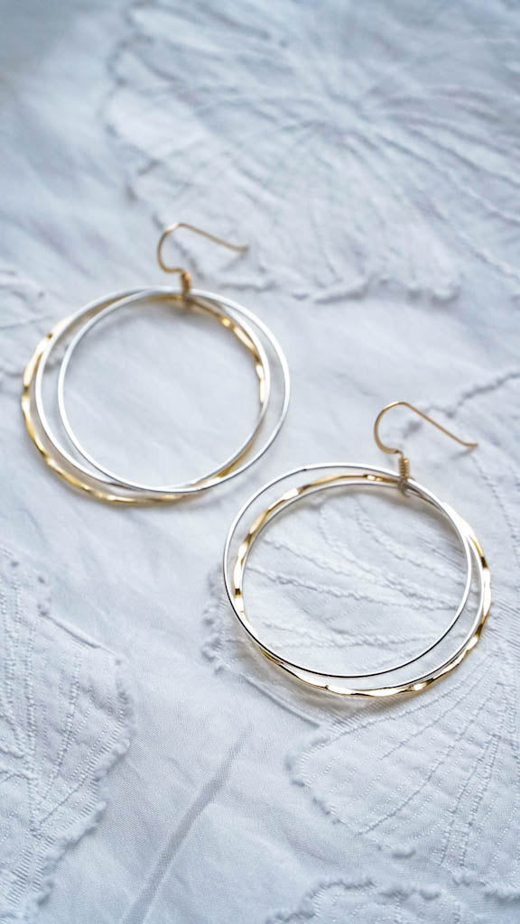 Silver Gold Hoop Earrings