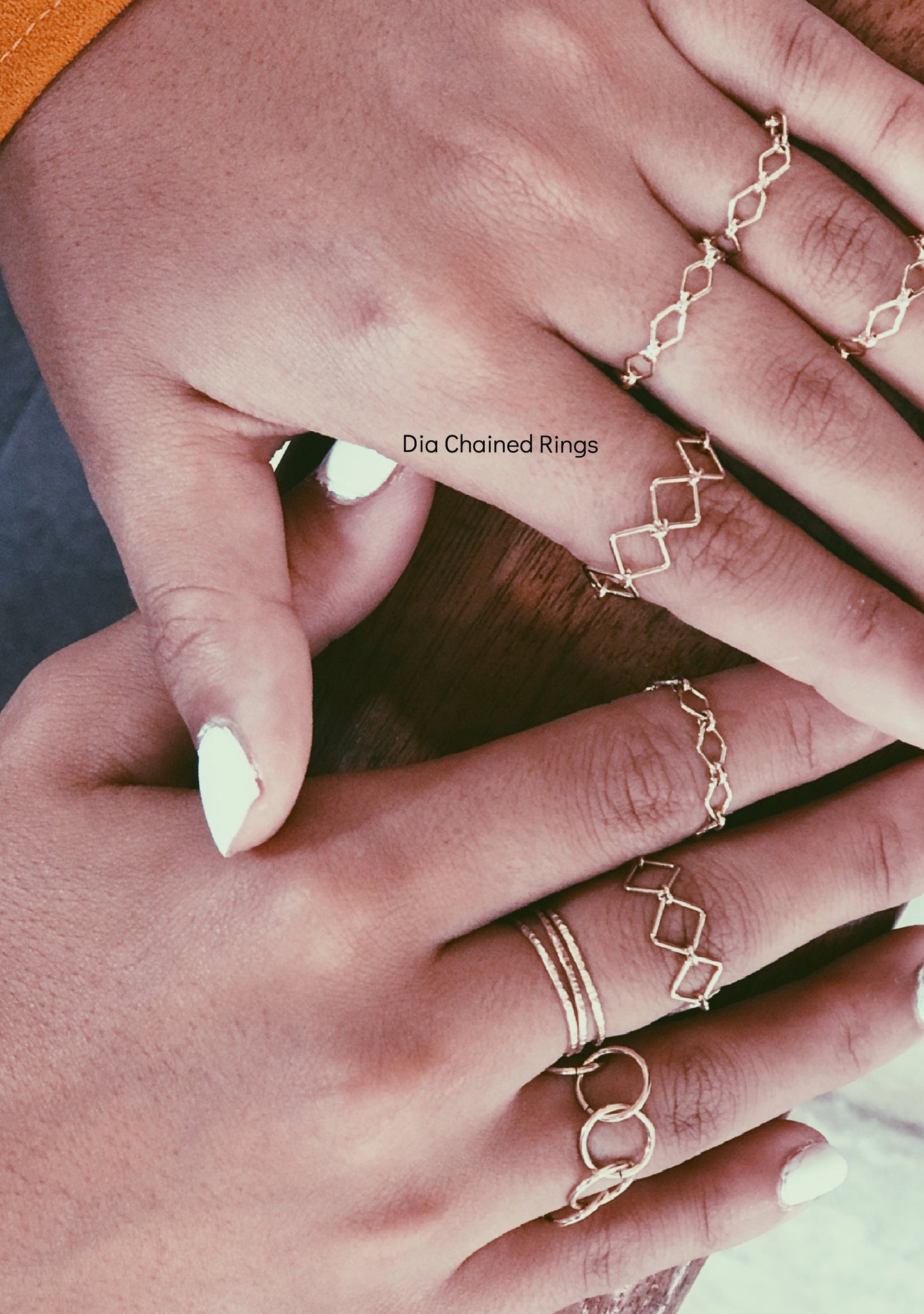 Dia chained Ring